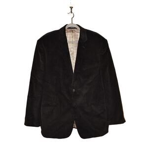 SADDLEBRED $180 Black Corduroy‎ Two Button Sport Coat Dinner Jacket Men's 46R